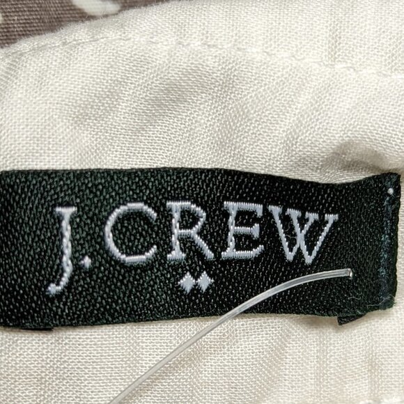 J. CREW FACTORY A-Line Pleated Camouflage Cotton Lined Skirt Taupe Cream Size 10 - Picture 2 of 11